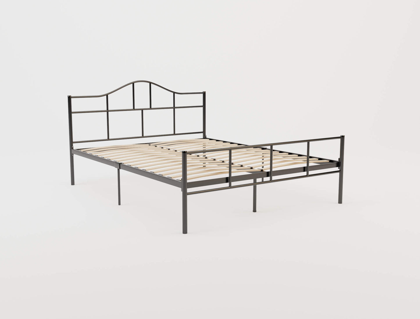 Saber Dark Grey Metal Bed Frame