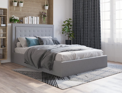 Julianna Grey Fabric Gas Lift Bed Frame